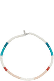 Isabel Marant - White & Pink Beaded Choker