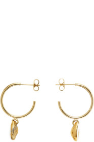 Isabel Marant - Boucles d'oreilles blanches et dorées New Amer