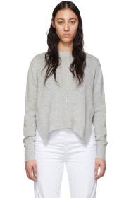 Isabel Marant - Grey Cashmere Chinn Crewneck Sweater