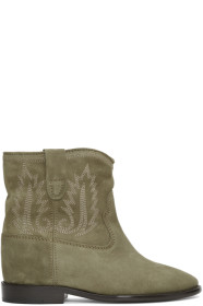 Isabel Marant - Taupe Embroidered Crisi Boots