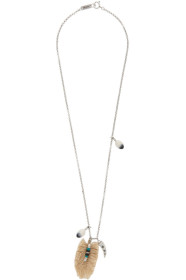 Isabel Marant - Collier argenté et bleu Sautoir