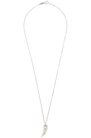 Isabel Marant - Collier à chaîne blanc cassé et argenté Sautoir