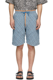 Isabel Marant - Short matelassé en denim bleu