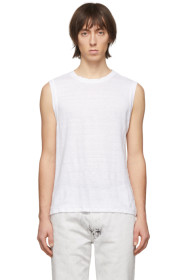 Isabel Marant - T-shirt sans manches en lin blanc Cornell