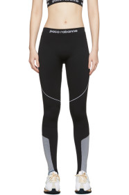 Paco Rabanne - Black Bodyline Logo Leggings