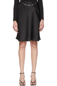 Paco Rabanne - Black Satin Skirt