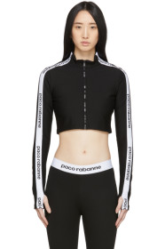 Paco Rabanne - Black Bodyline Zip-Up Sweatshirt