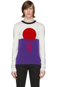Paco Rabanne - Off-White & Purple Sunset Sweater