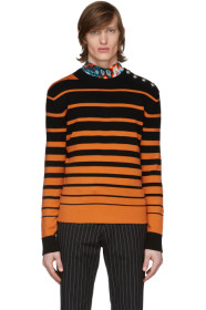 Paco Rabanne - Black & Orange Sailor Sweater
