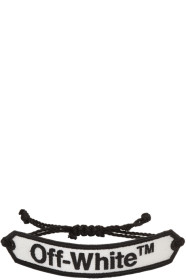 Off-White - White Logo Macramé Bracelet