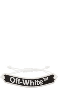 Off-White - Black Logo Macramé Bracelet
