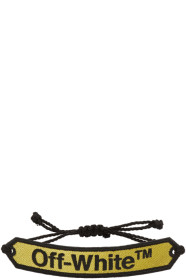 Off-White - Yellow Logo Macramé Bracelet