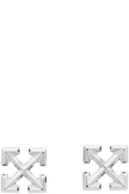 Off-White - Silver Small Arrow Earrings