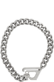 Off-White - Silver Mecanic Pendant Necklace