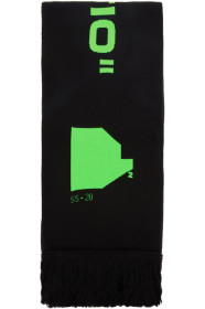 Off-White - Black Jacquard Arch Shapes Scarf