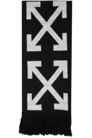 Off-White - Black Leopard Arrows Scarf