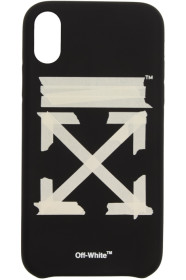 Off-White - ブラック & ベージュ テープ アロー iPhone XR ケース
