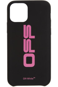 Off-White - Black & Pink Wavy Logo iPhone 11 Pro Case