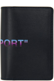 Off-White - Black Quotes Passport Holder