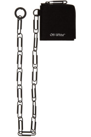 Off-White - Black Logo Zip Chain Wallet