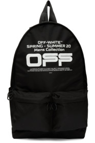 Off-White - Black Wavy Logo Backpack