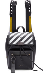 Off-White - 黑色 & 黄色 Diag 双肩包