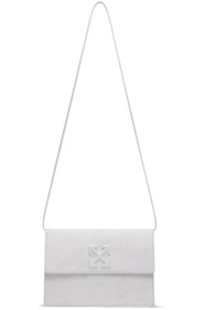 Off-White - White Crinkled Jitney 1.0 Clutch