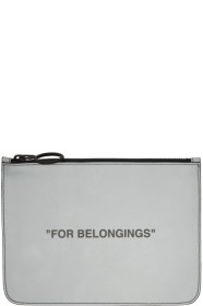 Off-White - Grey Quote Pouch