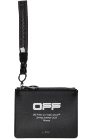 Off-White - Black Wavy Logo Pouch