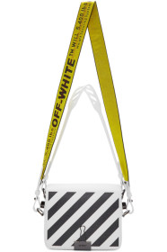Off-White - Sac à rabat blanc Diag exclusif à SSENSE