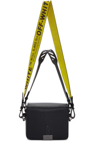 Off-White - SSENSE 独家发售黑色翻盖单肩包