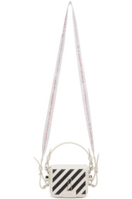 Off-White - 白色 & 黑色 Baby Diag 翻盖单肩包
