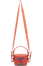 Off-White - 橙色 Baby Wavy Logo 翻盖单肩包