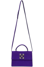 Off-White - Sac en suède mauve Jitney 1.4