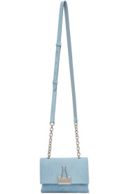 Off-White - Sac bleu Small Soft Velour