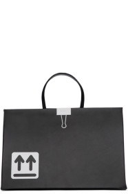 Off-White - 黑色中号 Box 托特包
