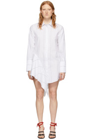 Off-White - White Popeline Asymmetrical Dress