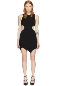 Off-White - Black Swiss Cheese Mini Dress
