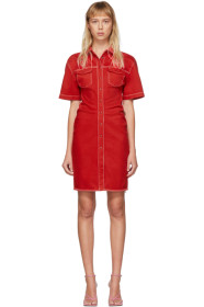 Off-White - Red Denim Dress