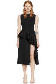 Off-White - Black Sleeveless Ruffle Dress