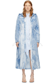 Off-White - Blue Tie-Dye Rain Coat