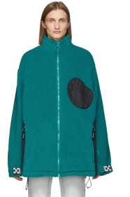 Off-White - Blue & Black Equipment Fleece Jacket