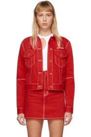 Off-White - Red Straight Denim Jacket
