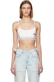 Off-White - White 'Off' Active Bra