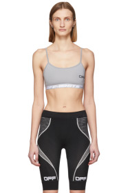 Off-White - Grey 'Off' Active Bra