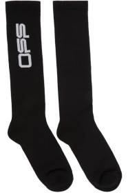 Off-White - Black Wavy Logo Socks