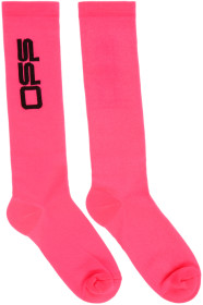 Off-White - Pink Wavy Logo Socks
