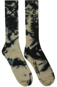 Off-White - Grey & Black Tye Dye Arrows Socks