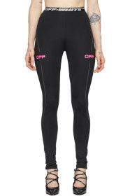 Off-White - Black & Pink 'Off' Active Leggings