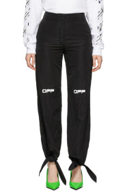 Off-White - Black Nylon Bow Lounge Pants
